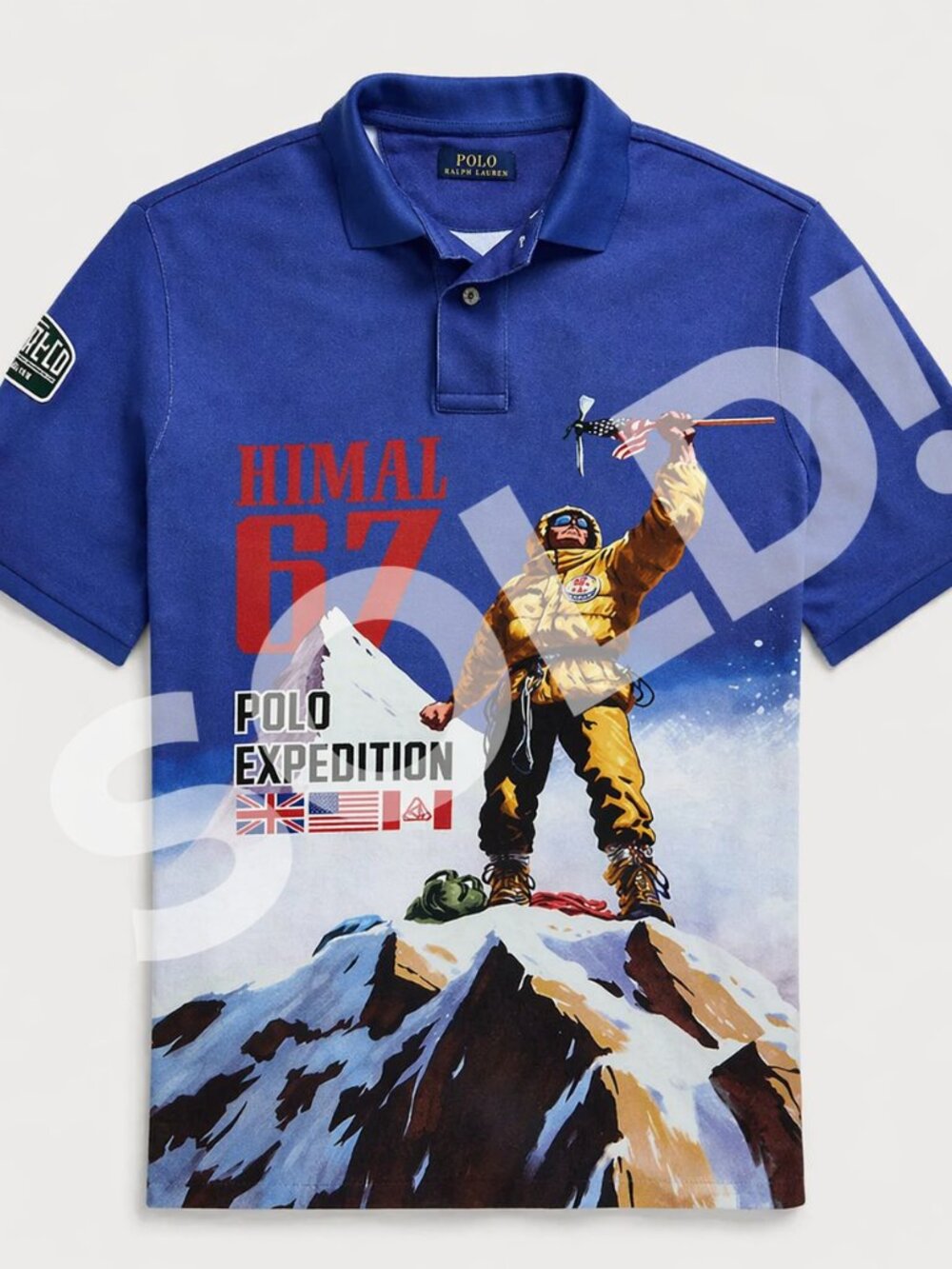 NWT POLO RALPH LAUREN HIMAL 67 MOUNTAIN CLIMBING EXPEDITION SHIRT SPORTSMAN LG